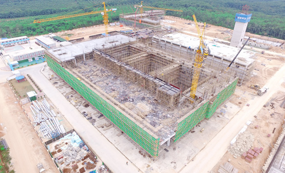 海南儋州市生活垃圾焚烧发电厂项目全面完成地面基础工程